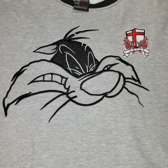 Lot 29 Luxe Womens Large Sylvester Cat Sweatshirt Gray From Sea To Sea EUC - Picture 4 of 10